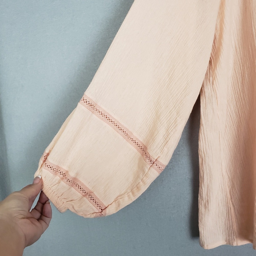 Spell Size S/M Moroccan Luxe Peasant Top Blouse Blush Pink Romantic Boho Hippie‎ - Picture 5 of 11